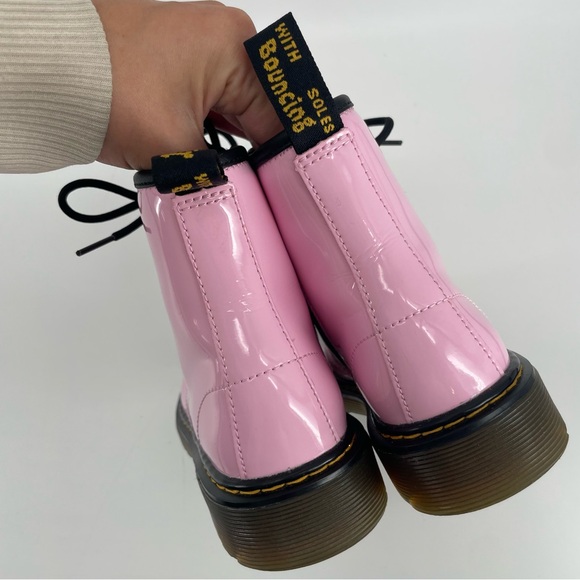 Dr. Martens Girls 1460 Boots Pink Patent Leather Zipped 3 - Picture 6 of 13